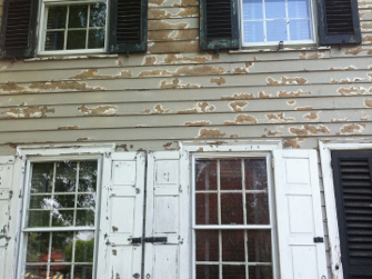Peeling siding compromised this historic home.